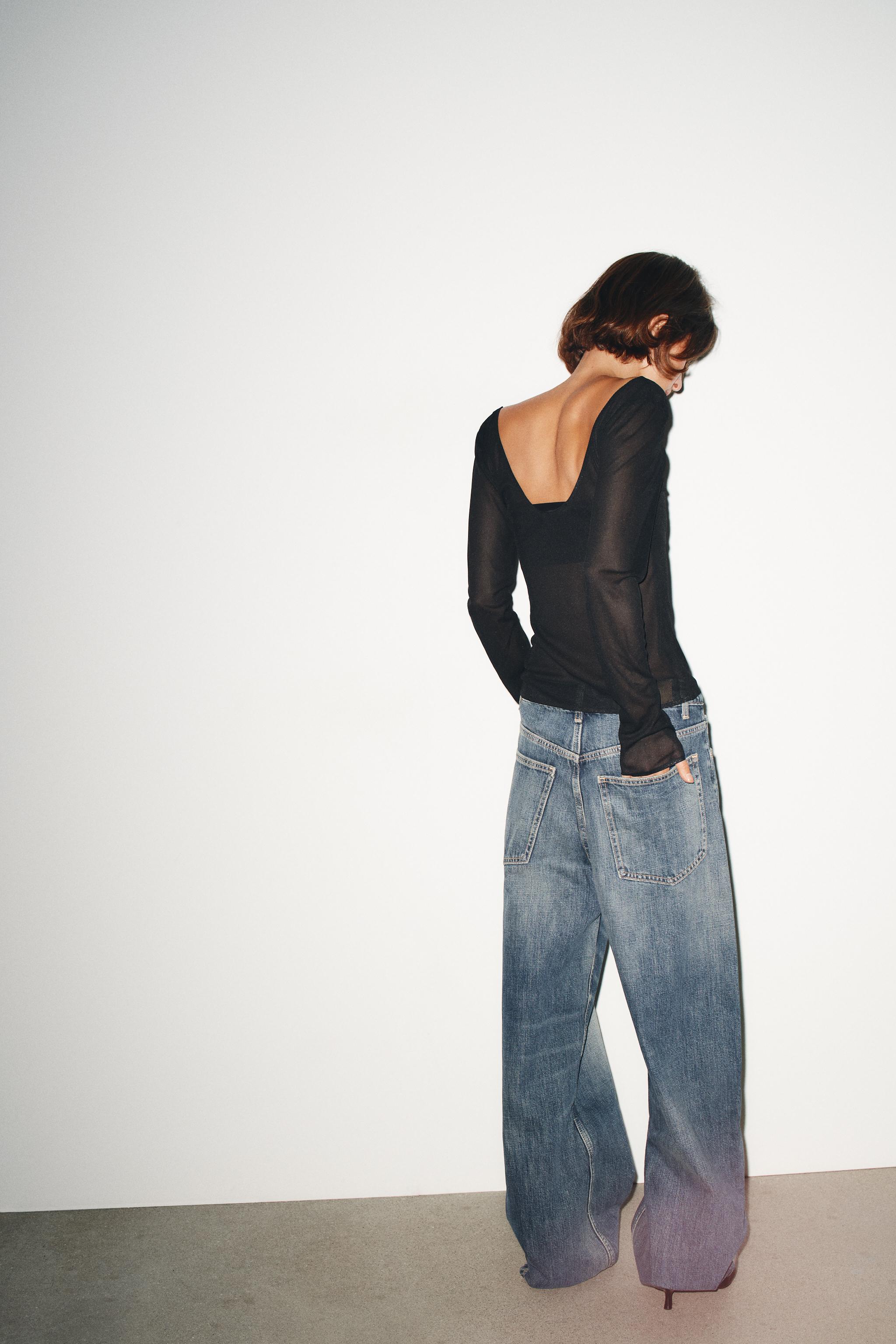 SEMI-SHEER LONG SLEEVE TOP